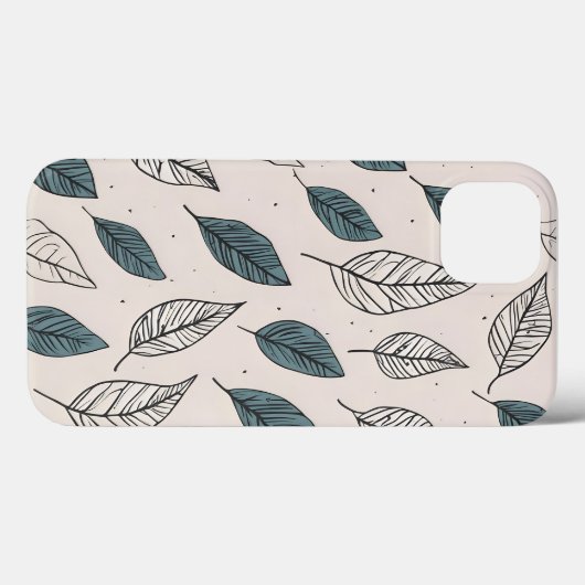 Coques Case-Mate iPhone Art feuille Boho (Verso (horizontal))