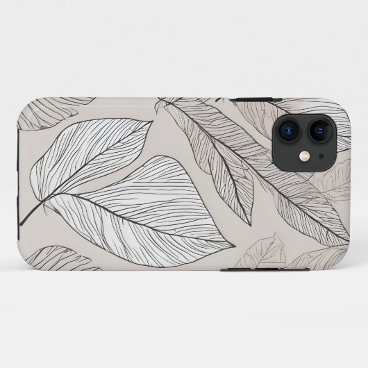 Coques Case-Mate iPhone Art feuille Boho (Dos (Horizontal))