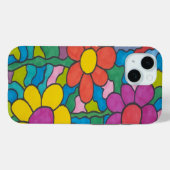 Coques Case-Mate iPhone Art Fleur Hippie Rétro (Verso (horizontal))