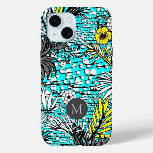 Coques Case-Mate iPhone Art Floral Exotique Abstrait (Verso)