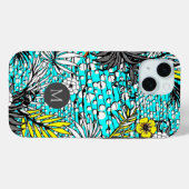 Coques Case-Mate iPhone Art Floral Exotique Abstrait (Verso (horizontal))