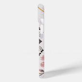 Coques Case-Mate iPhone Art floral Rangoli, rose et gris harmonie apaisant (Verso / Gauche)