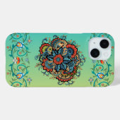 Coques Case-Mate iPhone Art Floral Vert Mehndi, Splendor Infini (Verso (horizontal))