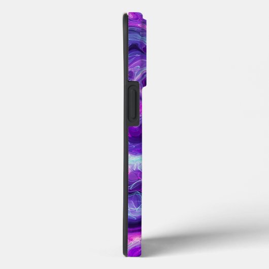 Coques Case-Mate iPhone Art fluide en marbre rose, bleu, violet (Verso / Droite)