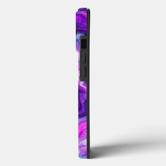 Coques Case-Mate iPhone Art fluide en marbre rose, bleu, violet (Verso / Gauche)