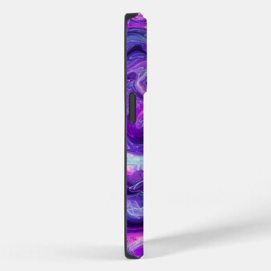 Coques Case-Mate iPhone Art fluide en marbre rose, bleu, violet (Verso / Droite)