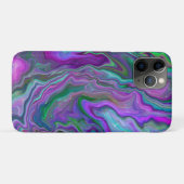 Coques Case-Mate iPhone Art fluide violet, vert et bleu (Dos (Horizontal))