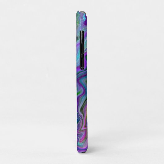 Coques Case-Mate iPhone Art fluide violet, vert et bleu (Dos/Gauche)
