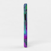 Coques Case-Mate iPhone Art fluide violet, vert et bleu (Dos/Droite)