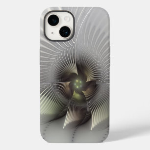 Coque Pour iPhone 14 Art fractal Abstrait moderne en 3D