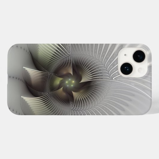 Coques Case-Mate iPhone Art fractal Abstrait moderne en 3D (Verso (horizontal))