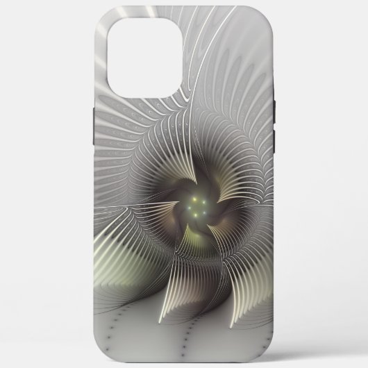 Coques Case-Mate iPhone Art fractal Abstrait moderne en 3D (Verso)