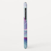 Coques Case-Mate iPhone Art Fractal Abstrait rose bleu turquoise (Dos/Gauche)
