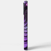 Coques Case-Mate iPhone Art fractal abstrait vibrant rose violet en spiral (Verso / Gauche)
