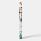 Coques Case-Mate iPhone Art Fractal Blue Eyeball, (Verso / Gauche)