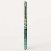 Coques Case-Mate iPhone Art fractal de fleurs de fantaisie vert sauge abst (Dos/Gauche)