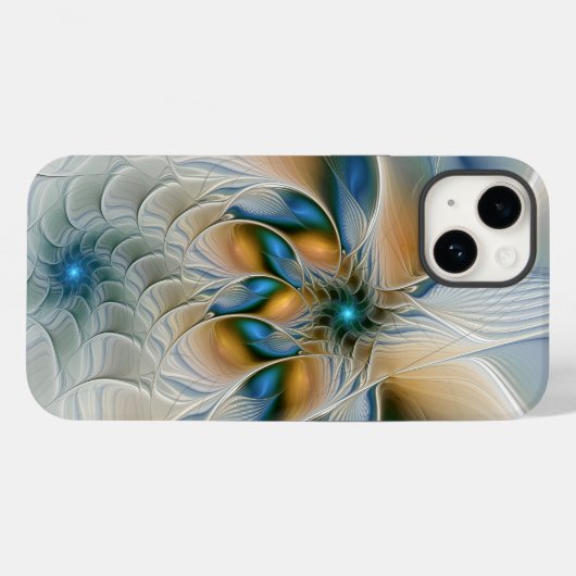 Coques Case-Mate iPhone Art Fractal De L'Imaginaire Abstrait En Plein Esso (Verso (horizontal))