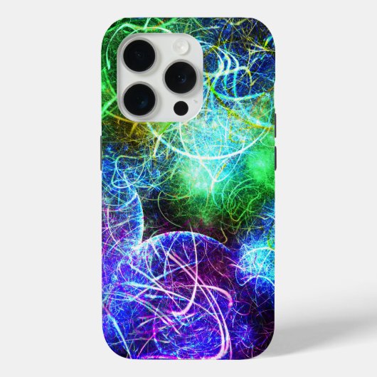Coques Case-Mate iPhone Art fractal énergétique néon électrique (Verso)