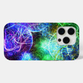 Coques Case-Mate iPhone Art fractal énergétique néon électrique (Verso (horizontal))