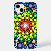 Coques Case-Mate iPhone Art Fractal Floral Dotée Rétro Mandala (Verso)