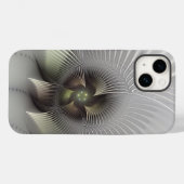 Coques Case-Mate iPhone Art fractal forme 3D abstraite moderne (Verso (horizontal))