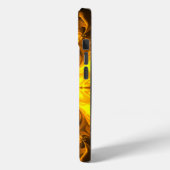 Coques Case-Mate iPhone Art fractal solaire d'or fondu (Verso / Gauche)