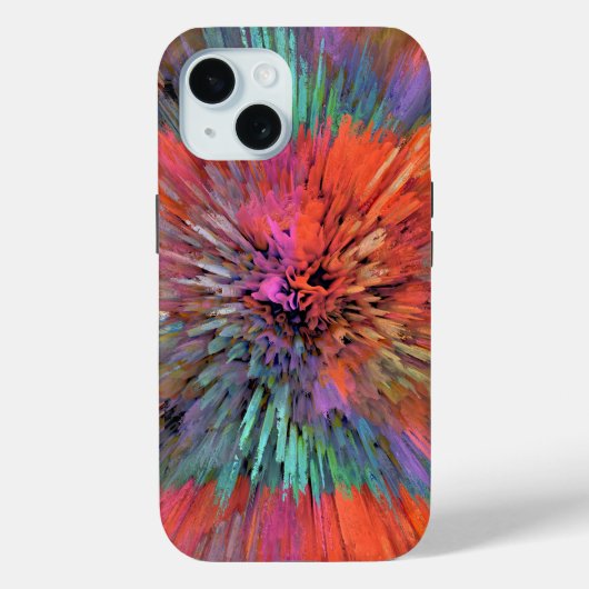Coques Case-Mate iPhone Art fractal Supernova Arc-en-ciel (Verso)