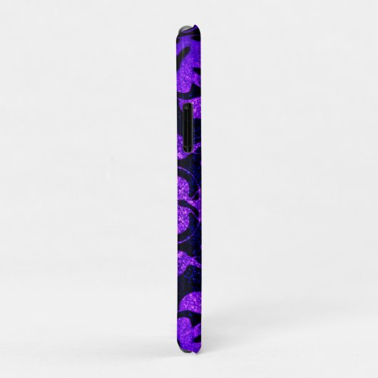 Coques Case-Mate iPhone Art Gecko - arrière - plan violet (Dos/Droite)