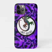 Coques Case-Mate iPhone Art Gecko - fond violet (Dos)