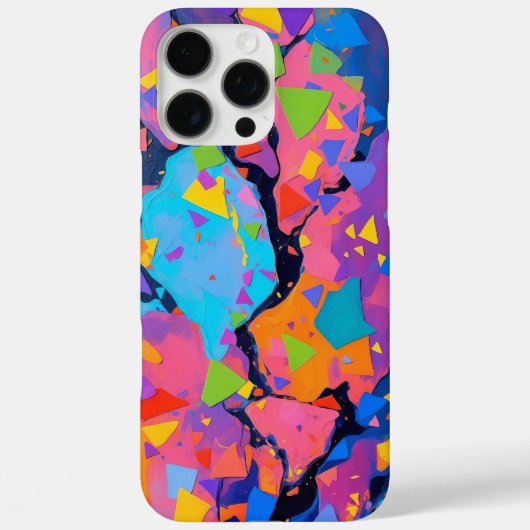 Coques Case-Mate iPhone Art géométrique Abstrait - Couleur vive (Verso)