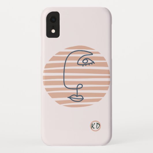 Coques Case-Mate iPhone Art géométrique moderne rose poudré (Dos)