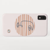 Coques Case-Mate iPhone Art géométrique moderne rose poudré (Dos (Horizontal))