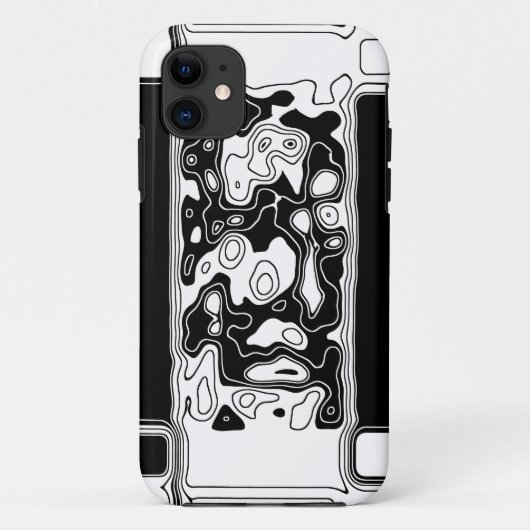 Coques Case-Mate iPhone Art Géométrique Noir Et Blanc 1 (Dos)