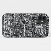 Coques Case-Mate iPhone Art Géométrique Noir Et Blanc 2 (Dos (Horizontal))