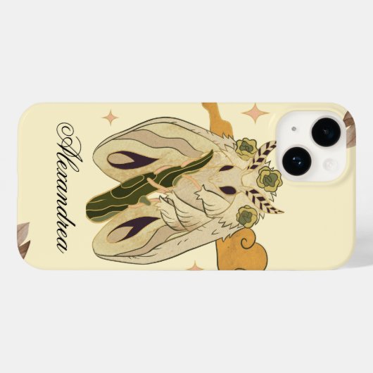 Coques Case-Mate iPhone Art Graphique Fae, Moth Mystique (Verso (horizontal))