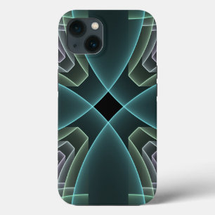 Case-Mate iPhone Case Art graphique géométrique fractal sarcelle moderne