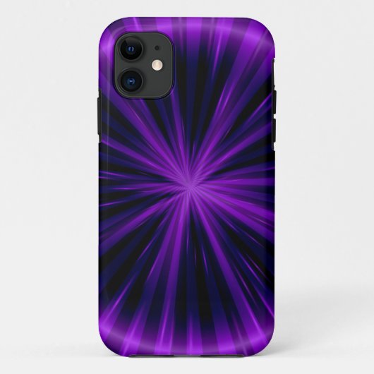 Coques Case-Mate iPhone Art Graphique Lumière Violet Star (Dos)