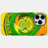 Coques Case-Mate iPhone Art graphique rose jaune (Verso (horizontal))