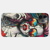 Coques Case-Mate iPhone Art Grunge | Femme Abstraite Fracturée (Dos (Horizontal))