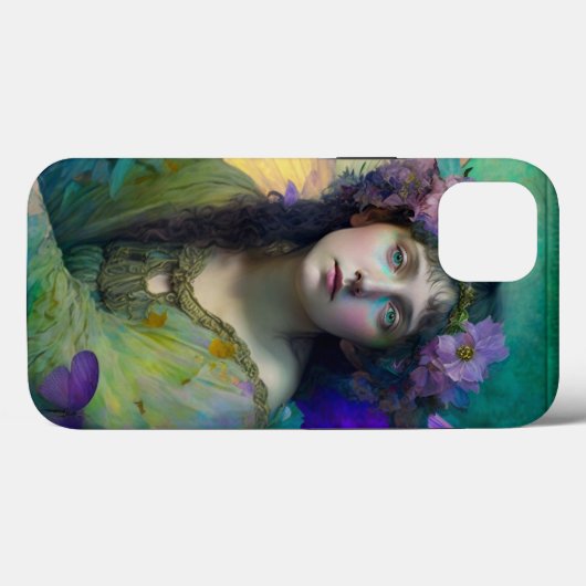Coques Case-Mate iPhone Art Imaginaire Fée Vert Violet (Verso (horizontal))