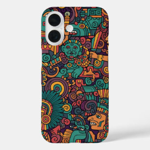 COQUES iPhone 16 ART INCIEN AZTÈQUE INDIEN