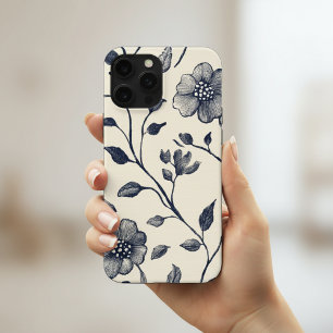 Coque iPhone 15 Pro Max Art minimaliste Floral Line - Elégant Botanique