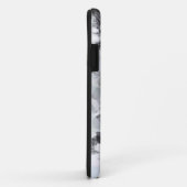 Coques Case-Mate iPhone Art moderne abstrait noir et blanc (Dos/Droite)