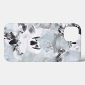 Coques Case-Mate iPhone Art moderne abstrait noir et blanc (Verso (horizontal))