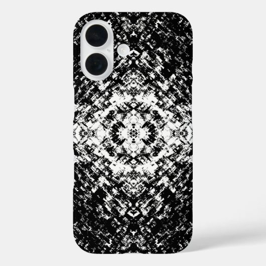 Coques Case-Mate iPhone Art Moderne Abstrait Noir Et Blanc Hypnotique (Verso)