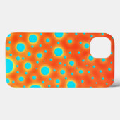 Coques Case-Mate iPhone Art Moderne Abstrait Turquoise Orange (Verso (horizontal))