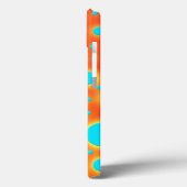 Coques Case-Mate iPhone Art Moderne Abstrait Turquoise Orange (Verso / Gauche)