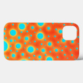 Coques Case-Mate iPhone Art Moderne Abstrait Turquoise Orange (Verso (horizontal))