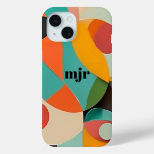 Coque Pour iPhone 15 Art moderne du milieu du XXe siècle, diverses coul