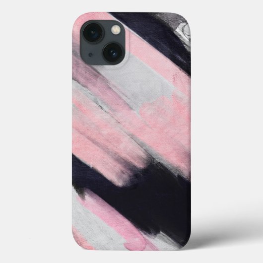 Coques Case-Mate iPhone Art moderne rose gris noir Abstrait (Verso)